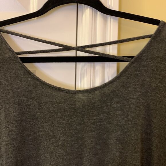 Simply Irresistible size 2X asymmetrical dark gray top - Picture 12 of 13